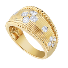 Load image into Gallery viewer, 14K Yellow Gold Wide Shank Diamond Fashion Ring
