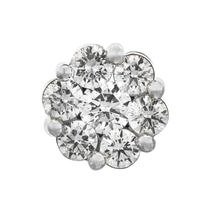 Load image into Gallery viewer, 10K White Gold Diamond Cluster Earrings

