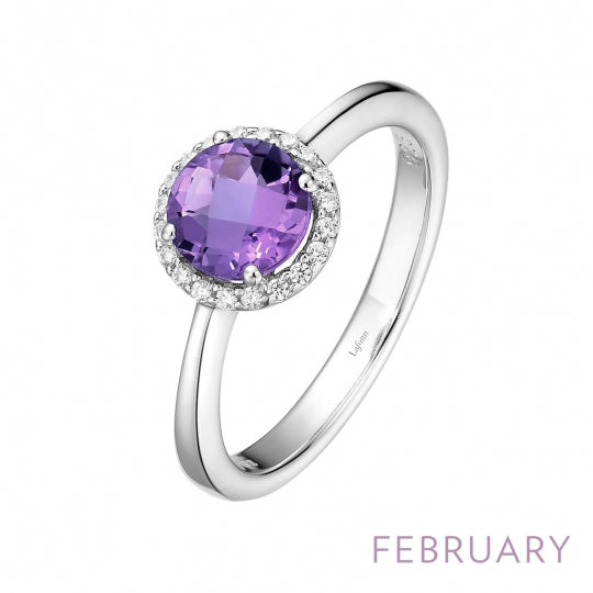 February Sterling Silver Ring