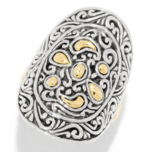 Load image into Gallery viewer, Sterling Silver and 18K Gold Oval Ring
