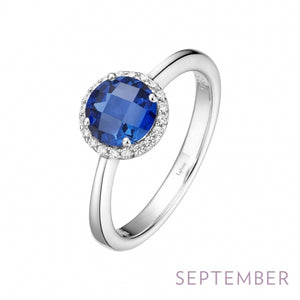 September Sterling Silver Ring