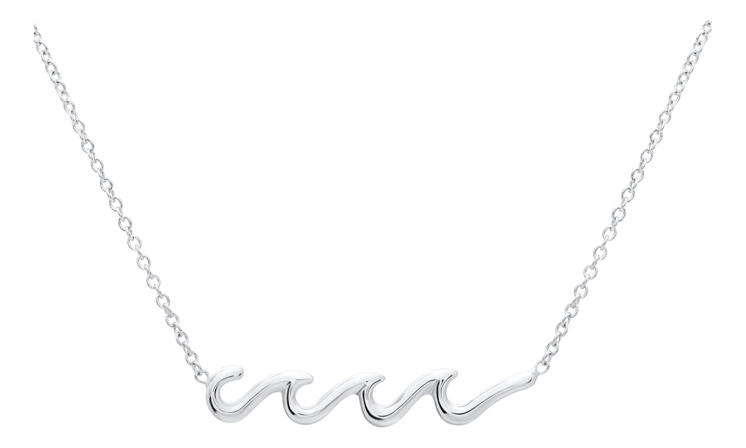 Sterling Silver Triple Wave Necklace