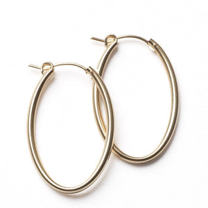 Gold-Filled Oval Hoop Earring